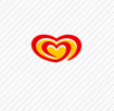 walls red and yellow heart shape logo hint