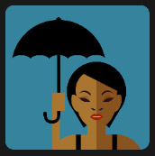 pop star black woman umbrella