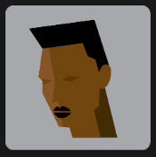 black man with tiny black lips icon