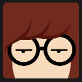 brown hair girl character with glasses