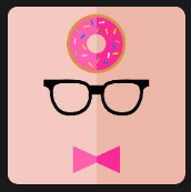 black glasses pink bow donuts quiz