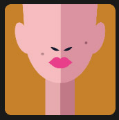 bald laddy in pink icon