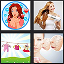4 pics 1 movie girl drawing, heats, hair dryer, woman skin