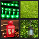 gas lamp, grass, green