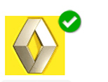 yellow car logo french manufacturer