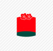 ibis red and green logo with flowers above 