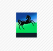 lloyds green and blue square logo with horse inside