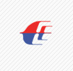 Malaysia airlines blue and red bird shape logo 