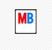 milto bradley red M and blue B letters inside a square logo 