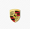 Porsche shield gold logo