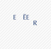 estee lauder blue e and r letters 