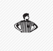 referee black and white stripes logo 