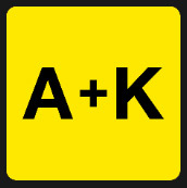 yellow logo A+K pop