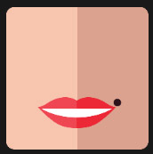 left mouth mole woman quiz