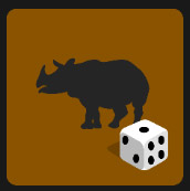 rhino and dice level 6 icon pop