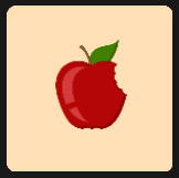 red apple with leaf character