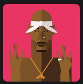 black man white bandana rap singer