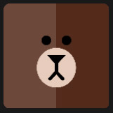 white nose brown bear character