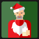 bad drunk santa icon pop