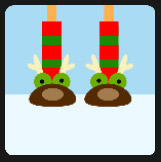 funny shoes in christmas colors