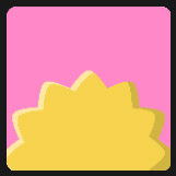 girl with yellow hair in pink square