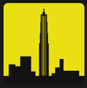 yellow quiz skyscrapers icon