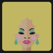 big woman with blonde hair icon