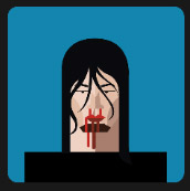 nosebleed man face with long hair