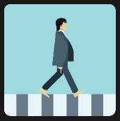 crossing pedestrian dressed in green quiz