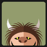 wild boar with big horns