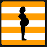 orange and white strip with pregnant woman quiz