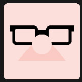 mustache man character wearing glasses