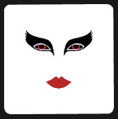 red eyes and lips level 6 icon