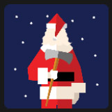 santa with an ax holiday