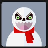 snow man red scarf holiday