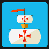 white sails with red cross