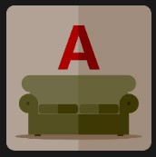 sofa letter A tv and film