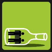 bottle with two man inside icon