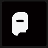 half white face mask on black square quiz