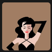 woman with big black hair and one mole near left eyes