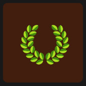quiz icon wreath of leaves
