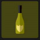 champagne bottle with shield