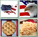4 pics 1 song level 1 cheats, american, map, flag, eagle and pie