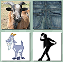 male dancer, blue jeans and goad - 4 pics 1 song