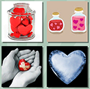 4 pics 1 song, hand holding heart, jar, jars, blue heart